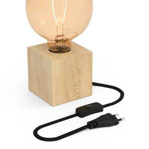 Calex Calex stolová lampa v tvare kocky s drevenou dyhou vyobraziť