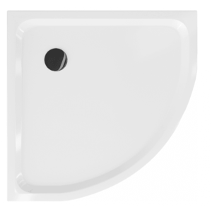 Sprchová vanička MEXEN FLAT s čiernym sifónom 90 x 90 cm biela vyobraziť