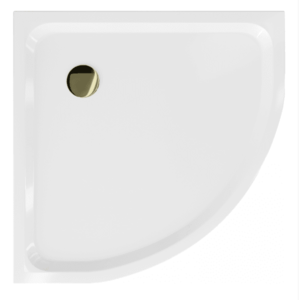 Sprchová vanička MEXEN FLAT so zlatým sifónom 70 x 70 cm biely vyobraziť