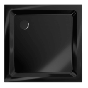 Sprchová vanička s čiernym sifónom 90 x 90 cm čierna vyobraziť