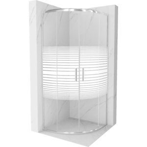 Sprchový kút MEXEN RIO transparentný/prúžky, 90x90 cm vyobraziť