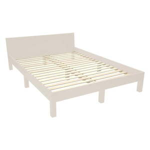 Béžová dvojlôžková posteľ z bukového dreva s roštom 160x200 cm Dabi - Ragaba vyobraziť