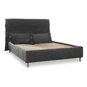 Sivá čalúnená dvojlôžková posteľ s roštom 140x200 cm Sleepy Luna – Miuform vyobraziť