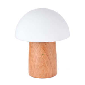 Stmievateľná stolová lampa v prírodnej farbe so skleneným tienidlom (výška 32 cm) Alice - Gingko vyobraziť