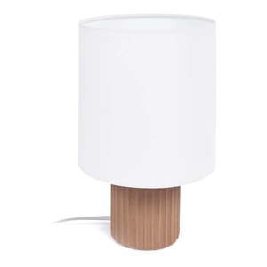 Stolová lampa s textilným tienidlom v bielo-prírodnej farbe (výška 28 cm) Eshe - Kave Home vyobraziť