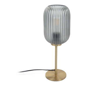 Stolová lampa v zlatej farbe so skleneným tienidlom (výška 40 cm) Hestia - Kave Home vyobraziť