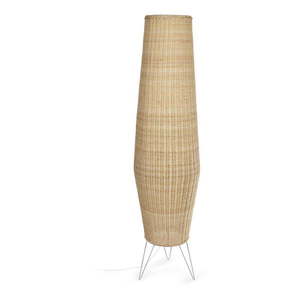 V prírodnej farbe ratanová stojacia lampa s ratanovým tienidlom (výška 120 cm) Kamaria – Kave Home vyobraziť