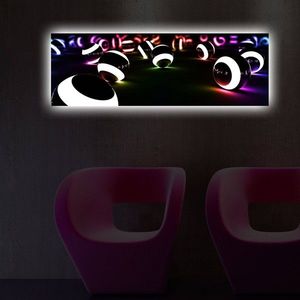 Obraz s LED osvetlením Svietiaca guľa 90x30 cm vyobraziť
