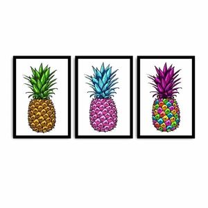 Sada obrazů Pineapple 3 ks 35x50 cm bílá vyobraziť