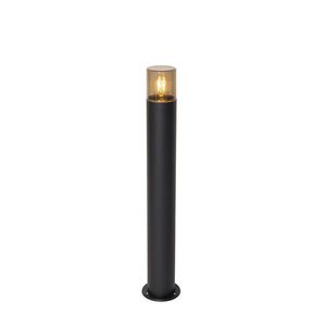 Stojanové vonkajšie svietidlo čierne s dymovým tienidlom 70 cm - Odense vyobraziť