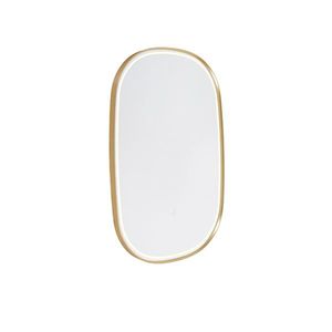 Kúpeľňové zrkadlo zlaté vrátane LED s dotykovým stmievačom oválne - Miral vyobraziť