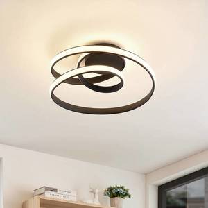 Lucande Lucande Sakina LED stropná lampa, pieskovo-čierna vyobraziť