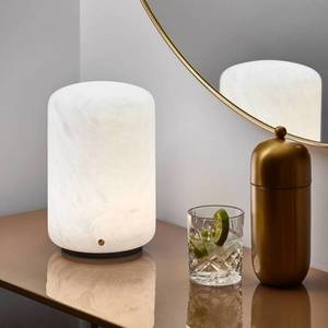 Carpyen Stolná lampa Capsule LED v alabastrovej farbe Výška 19, 5 cm vyobraziť