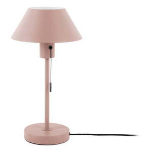 Svetloružová stolová lampa s kovovým tienidlom (výška 36 cm) Office Retro – Leitmotiv vyobraziť