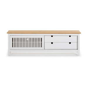 Biely drevený TV stolík Marceric Bruna vyobraziť