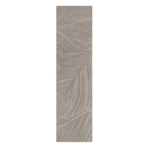 Svetlosivý vlnený koberec behúň 60x230 cm Lino Leaf – Flair Rugs vyobraziť