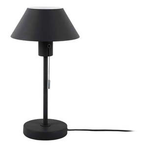 Čierna stolová lampa s kovovým tienidlom (výška 36 cm) Office Retro – Leitmotiv vyobraziť