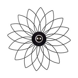 Čierne kovové nástenné svietidlo ø 52 cm Lotus – Squid Lighting vyobraziť