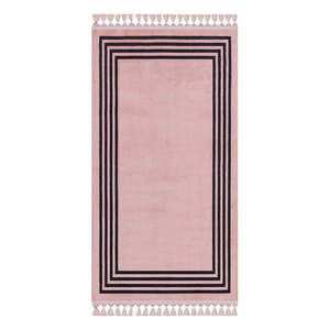 Ružový umývateľný koberec behúň 200x80 cm - Vitaus vyobraziť