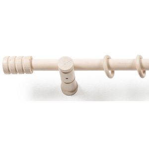 Záclonová tyč s háčikmi Rullo 160 cm, biele drevo% vyobraziť