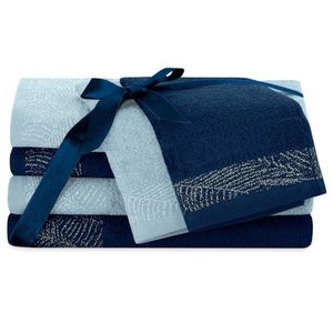 Sada 6 ks ručníků BELLIS klasický styl odstín námořnická modrá vyobraziť