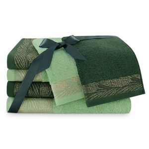 Sada 6 ks ručníků ALLIUM klasický styl zelená vyobraziť