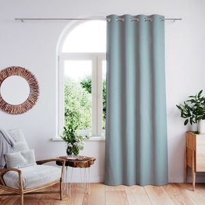 Závěs AmeliaHome Clear s průchodkami 140x250 zelený/bílý vyobraziť