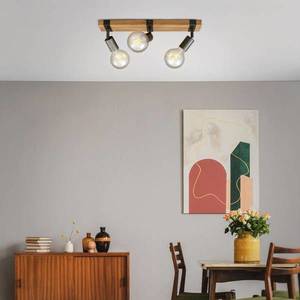 Briloner Stropné svietidlo Wood Basic, s tromi žiarovkami vyobraziť