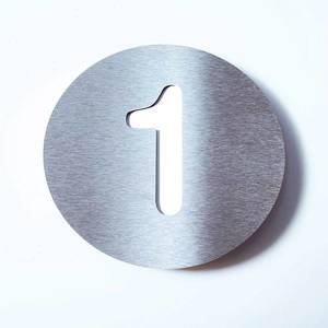 Absolut/ Radius Číslo domu z nehrdzavejúcej ocele Okrúhle - 1 vyobraziť
