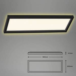 Briloner Stropné LED svietidlo 7365, 58 x 20 cm, čierne vyobraziť