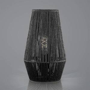 HELL Lanové stolové svietidlo z papiera, čierne, Ø 20 cm vyobraziť