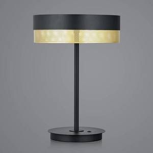 HELL Stolná lampa LED Mesh, dotykový stmievač, čierna/zlatá vyobraziť