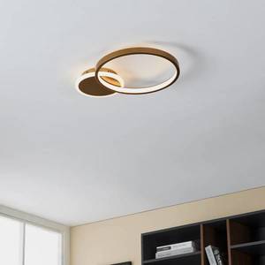 EGLO LED stropné svietidlo Gafares s diaľkovým ovládaním okrúhle zlaté vyobraziť