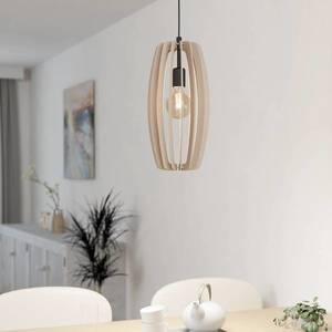 EGLO Závesná lampa Bajazzara, tienidlo v jednej klietke, piesková farba vyobraziť