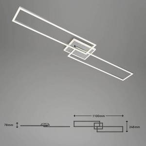 Briloner Stropné LED svetlo Frame S CCT 110x24, 8 cm hliník vyobraziť