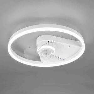 Reality Leuchten Stropný ventilátor Borgholm diódy LED, CCT, biela vyobraziť