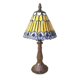 Clayre&Eef Stolová lampa 5LL-6110 v štýle Tiffany, hnedá vyobraziť