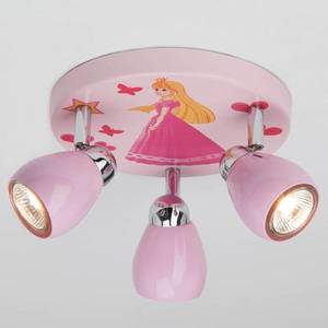 Brilliant Ružové stropné LED svietidlo Princess 3-pl. vyobraziť