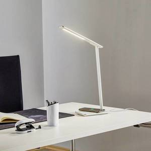 Aluminor LED lampa na písací stôl Orbit strieborná indukcia vyobraziť