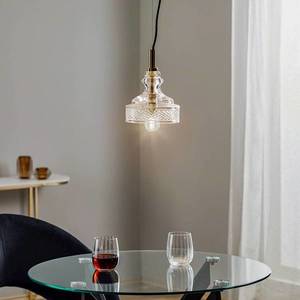 Argon Závesná lampa Crosby s pekným skleneným tienidlom vyobraziť