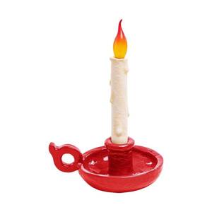 SELETTI Stolová LED lampa Grimm Bugia tvar sviečky červená vyobraziť