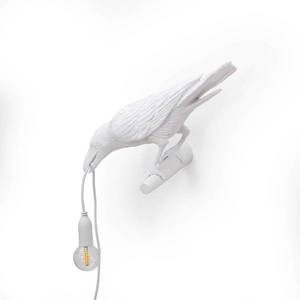 SELETTI Vonkajšie LED svietidlo Bird Lamp, vľavo, biela vyobraziť