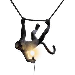 SELETTI LED svietidlo Monkey Lamp hojdajúce čierna vyobraziť