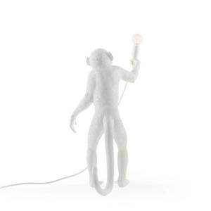 SELETTI Vonkajšie LED svietidlo Monkey Lamp stojacie biela vyobraziť