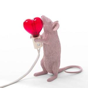 SELETTI Stolová LED lampa Mouse Lamp USB Valentine biela vyobraziť