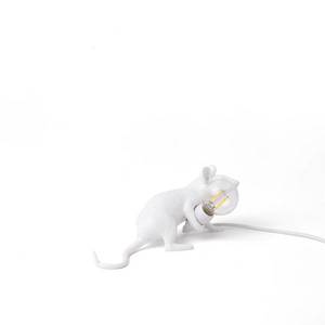 SELETTI Stolová LED lampa Mouse Lamp USB ležiaca biela vyobraziť