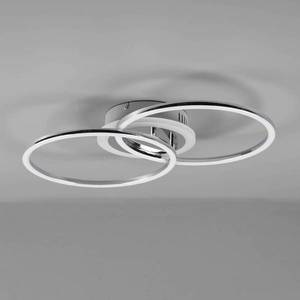 Reality Leuchten Stropné LED svetlo Venida kruhový dizajn, chróm vyobraziť