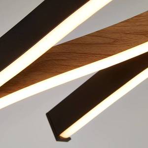 Searchlight LED závesné svietidlo Swirl čierna/drevo vyobraziť