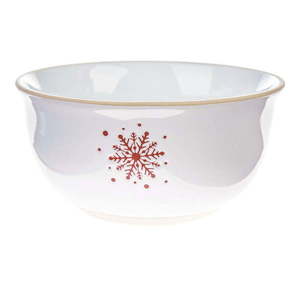 Biela keramická miska s vianočným motívom ø 14 cm - Dakls vyobraziť