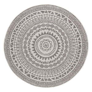 Sivo-krémový vonkajší koberec NORTHRUGS Coron, ø 140 cm vyobraziť